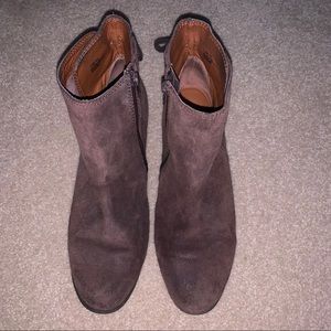 Lucky Brand Brown Suede Booties size 10